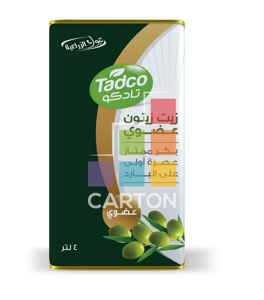 TADCO ORGANIC EXTRA VIRGIN OLIVE OIL 4*4LTR